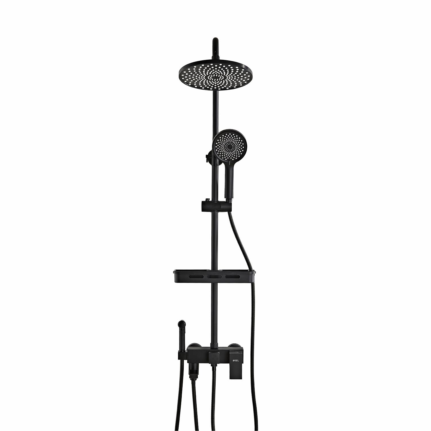 Multifunctional Black Exposed Shower Column 0931BS