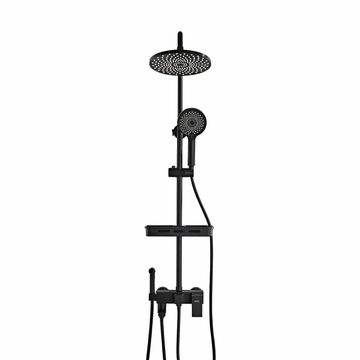 Multifunctional Black Exposed Shower Column 0931BS