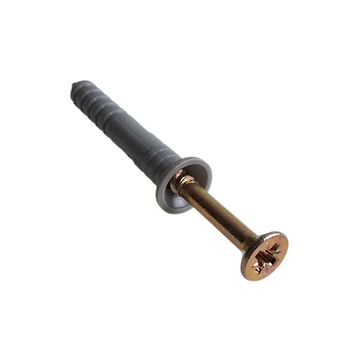 NT TOOLS Nail-In Anchor (Wall Plug & Screw) 6x40mm Bulk Pack of 100