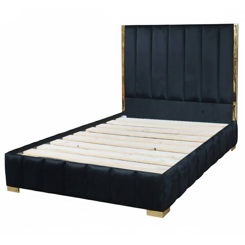 Nu Dekor - Aemilia Bed Base & Headboard - Single - Black