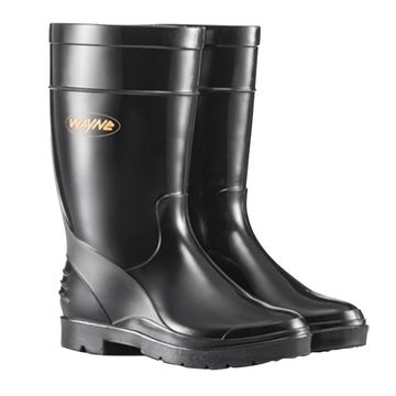 Wayne Gumboots Ladies Half Length Black Size 4- 2 Pack
