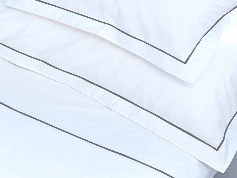 Rey's Fine Linen - Egyptian Collection - Oxford Satin Stitch Pillow Cover-Castleroc-King(01 Set)