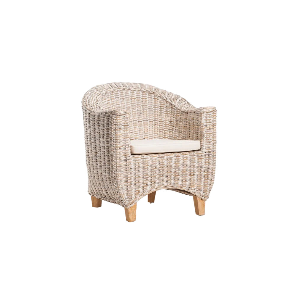 Vividitto - Tegal Kubu Whitewash Tub Armchair