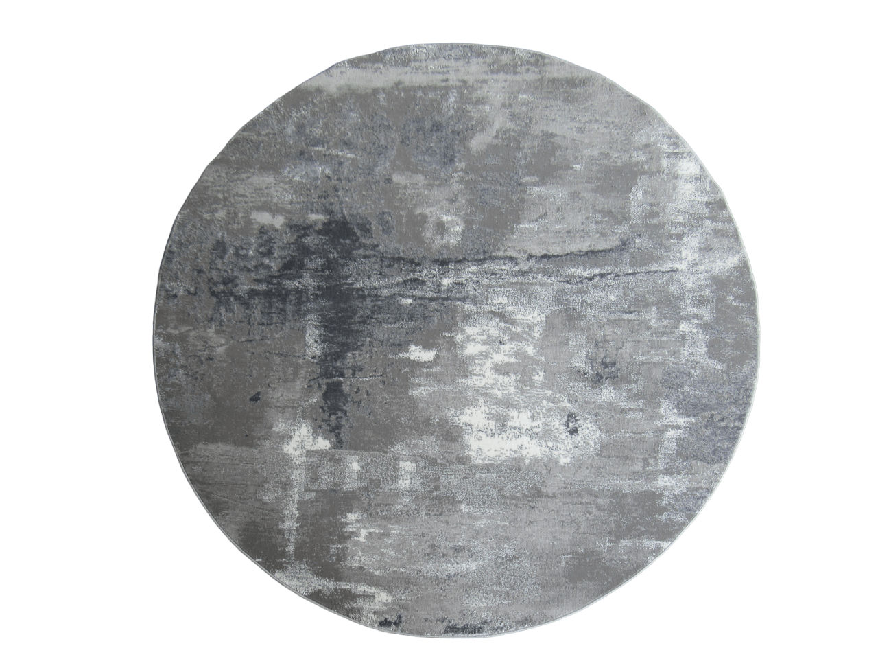 BK Carpets & Rugs -  Modern Round Area Rug –  2m x 2m - Grey & Dark Grey