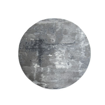 BK Carpets & Rugs -  Modern Round Area Rug –  2m x 2m - Grey & Dark Grey