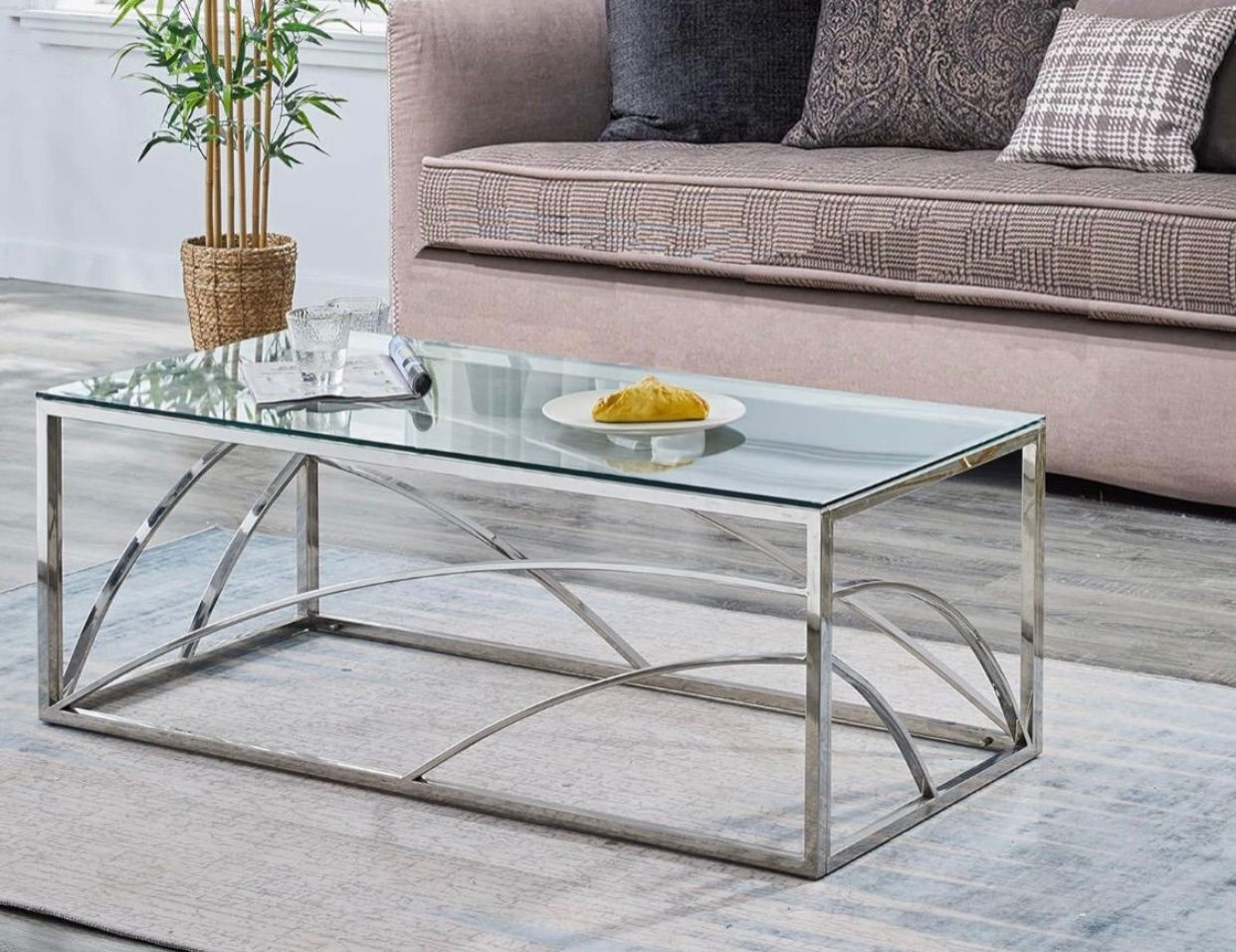 EFURN- Luxe silver coffee table