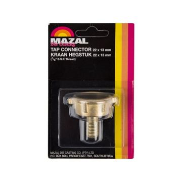 Tap Connector 22X13mm - 7/8 Inch B.S.P. Thread - 2 Pack