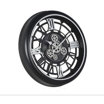 Gloss Black Gear Wall Clock – 50.8 cm