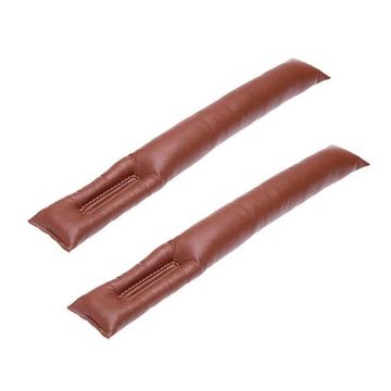 Killer Deals Car seat anti-lost plug PU Vegan leather gap filler case set - x2/Brown