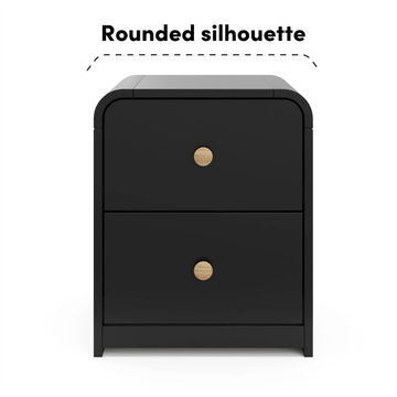 GreenLine Interiors Barney Black Night Stand