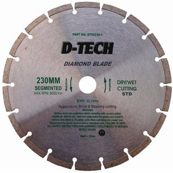 Diamond Blade Segmented Std. 230 X 22.23Mm