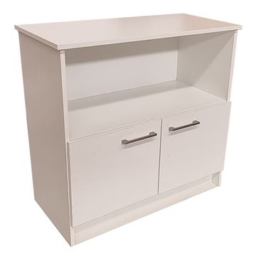 Oxford 2 Shelf 2 Door Book/Filing Cabinet 80cm - White