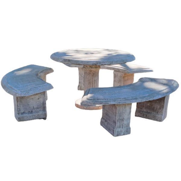 Floral Table & 3x Phoenix benches