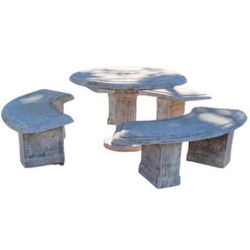 Floral Table & 3x Phoenix benches