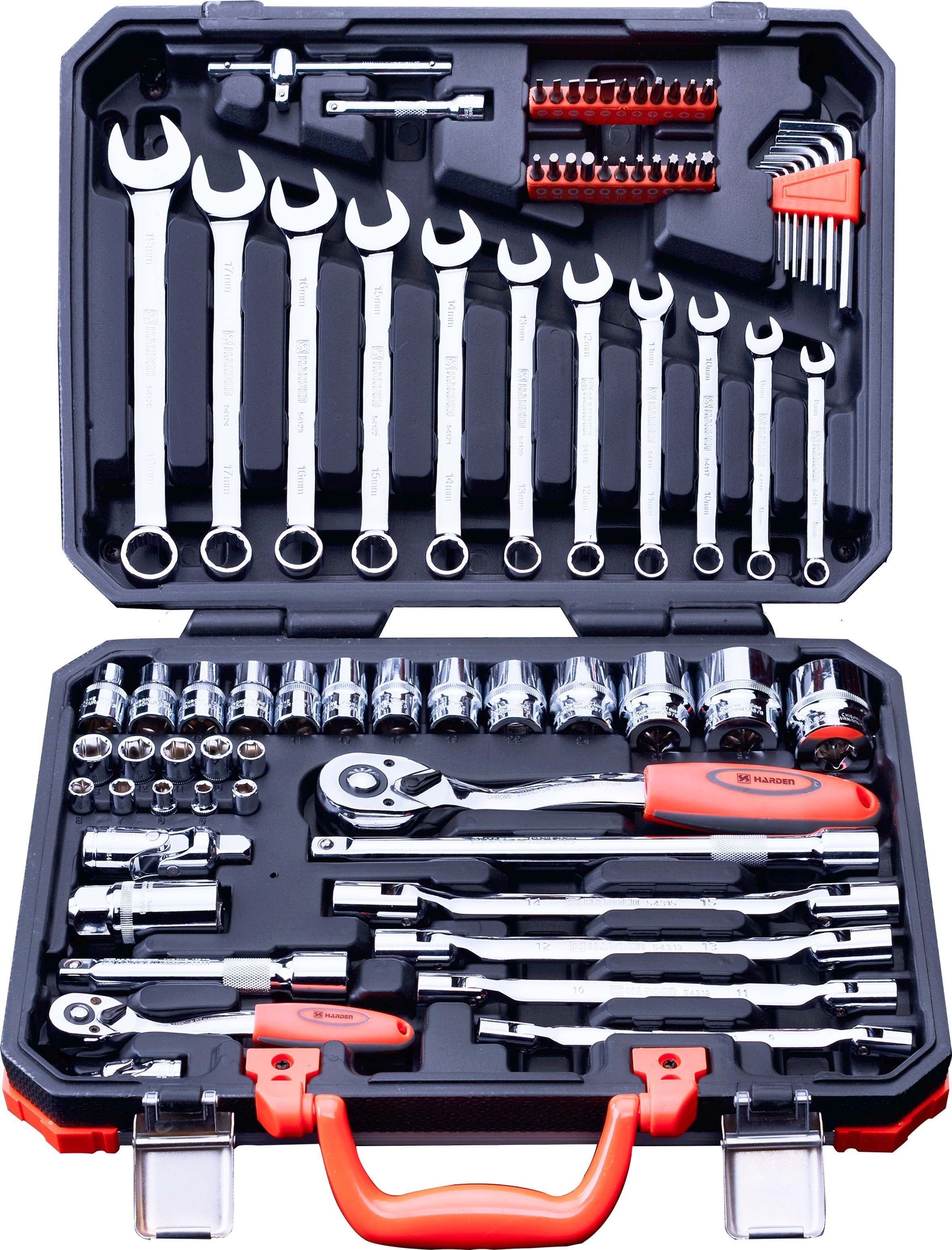 HARDEN 77 Piece ½” & ¼” Drive Socket Set