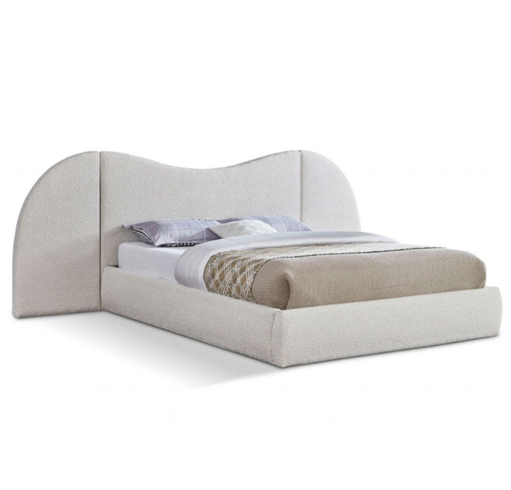 Violet Sleigh Bed Queen -Coco Off White