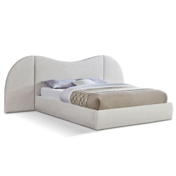 Violet Sleigh Bed Queen -Coco Off White