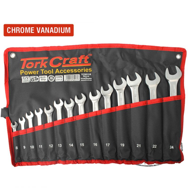 14Pcs Combination Spanner Set 8-24Mm