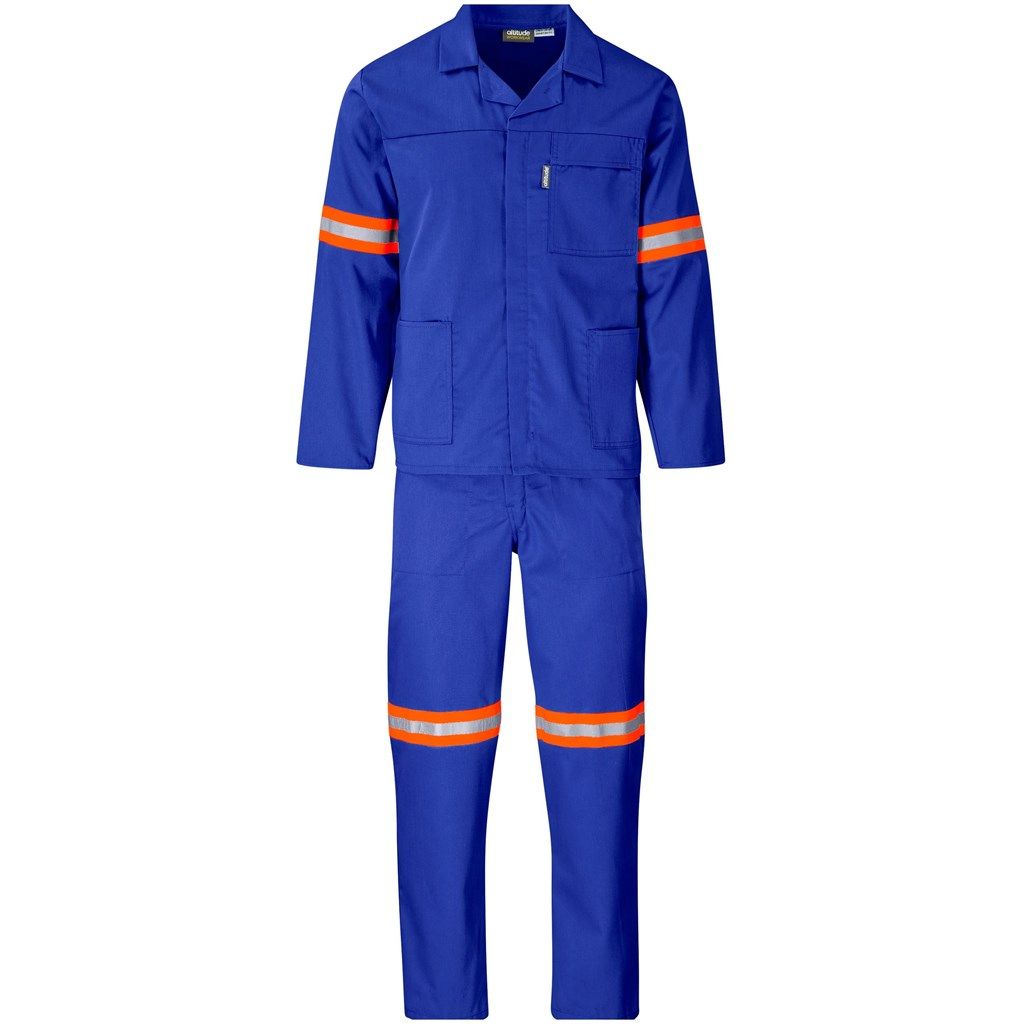Trade Polycotton Conti Suit Reflective Arms & Legs Orange Tape