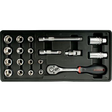 Fixman 20-Pc 3/8" Dr.Sockets & Accessories