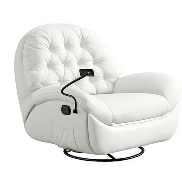 Blair Leather Recliner Lounge Chair White