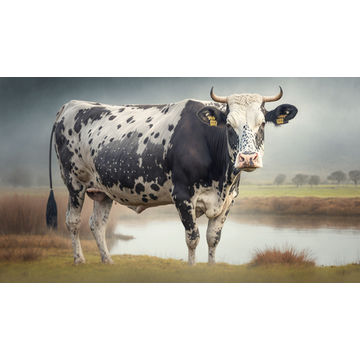 Canvas Wall Art - Canvas Wall Art – Nguni Bull with Spots - B1151 - [120 x 80 cm]