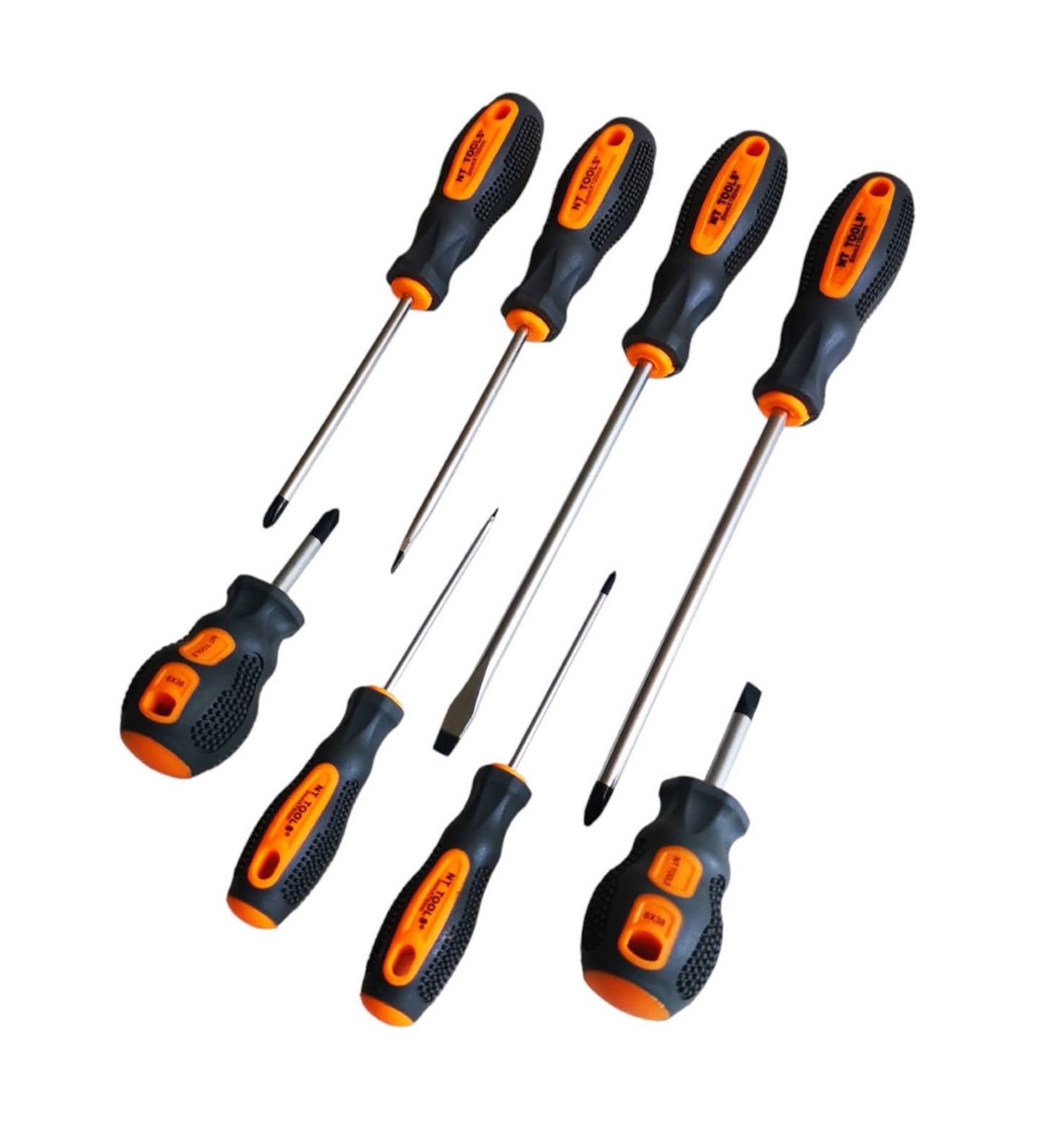 NT TOOLS 8 Pcs Screwdriver Set Rubber Grip