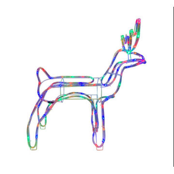 RGB Reindeer Christmas Patio Light Multicolour