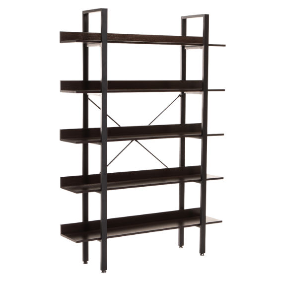 SIGMA 5 SHELF UNIT - WENGE/BLACK