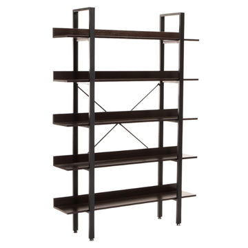 SIGMA 5 SHELF UNIT - WENGE/BLACK