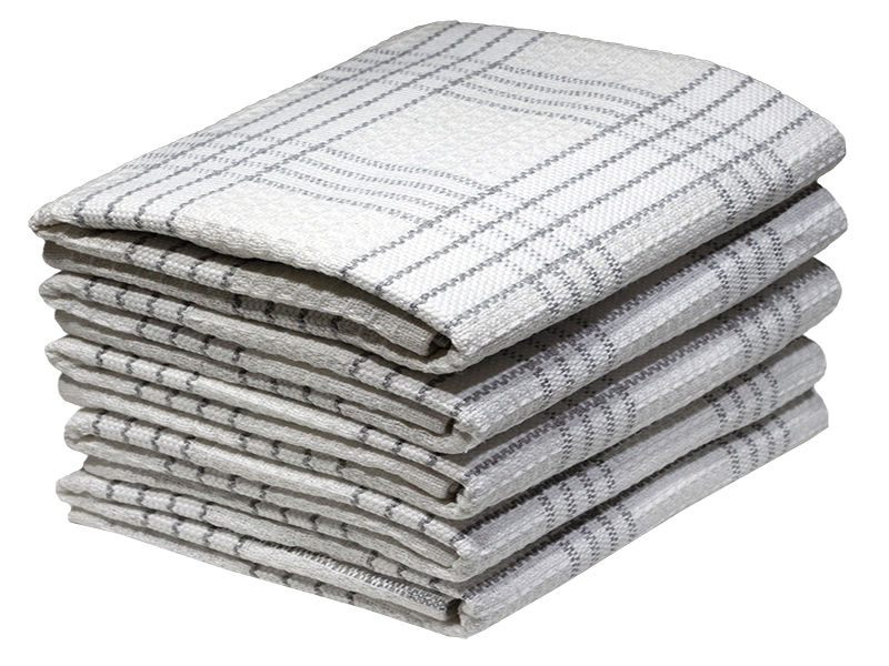 Multipurpose, Easy Fit, Absorbent Kitchen Towel- Design 2220 - 048x070cms - (05 Pc Pack) - Steel Gray