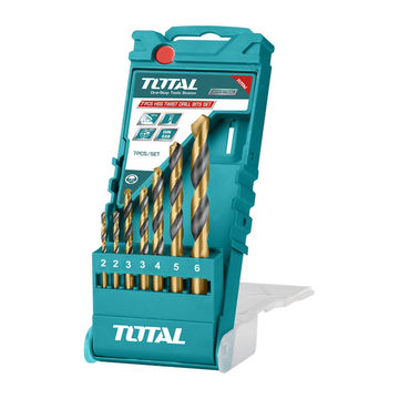 Total Tools 7Pcs HSS Twist Drill Bits Set