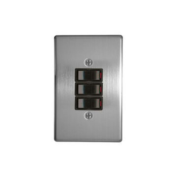 Classic Switches 2 x 4 3 Lever 1 Way Silver