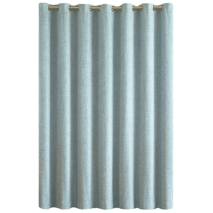 Matoc Readymade Curtain -100% Blackout -LinenLook SeaGreen -Eyelet -230cm W x 253cm H