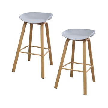 Toledo Bar Stool – Grey– 75 cm seat height (Set of 2 Chairs)