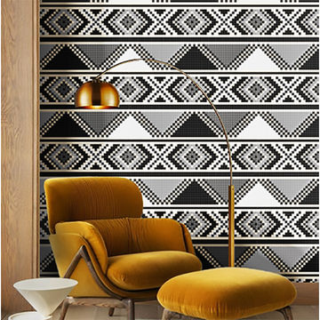 MoTSO DeSIGNED Zulu African Print Wallpaper Grey