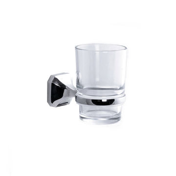 Kirk Aqua Coral Zinc Chrome Removable Glass Tumbler Holder - Silver
