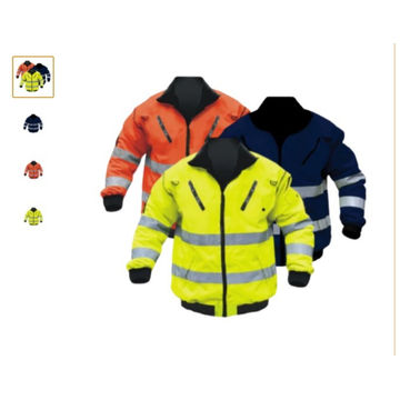 Pioneer Hi-Viz Reflective Bunny/Bomber Jacket c/w Zip-Off Sleeves