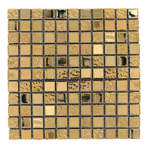 Mosaic Tile - Glass Reflections Gold 300x300 (per sheet)