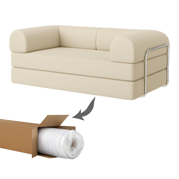 Ziyane Compressed Convertible Sleeper Couch - Beige