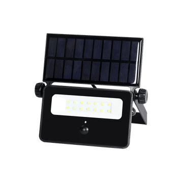 SOLAR LED FLOOD LIGHT 16W /1600LM 3000MAH C/W PIR