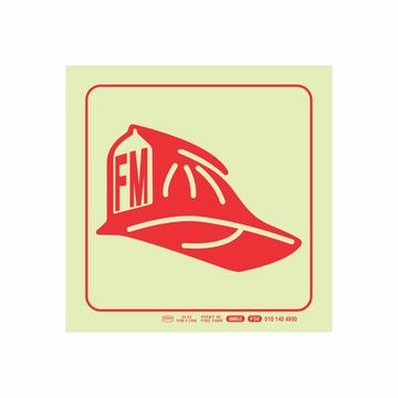 Photoluminescent 190mm Safety Sign F50 Fire Marshall