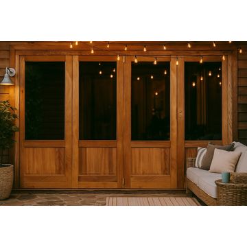 Winsters - FAS4PD12L - Wood Fold A-Side Door 3404X2115cm Natural Open to Left Viewed From Outside