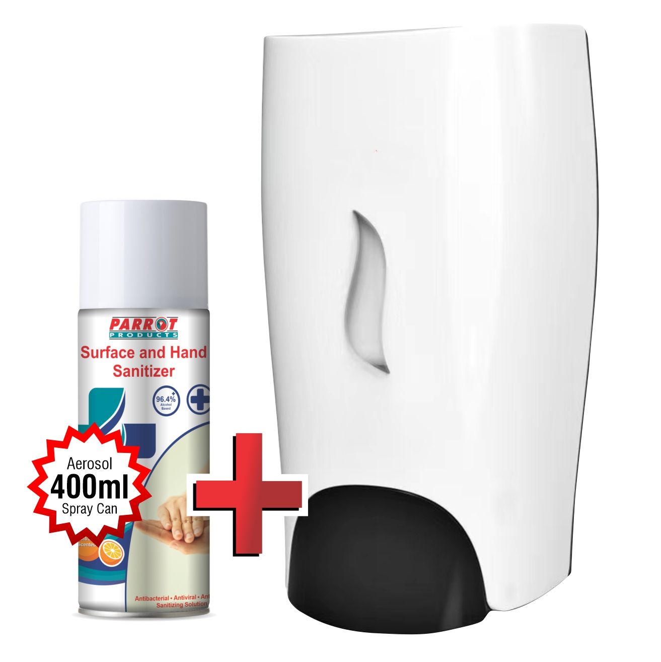 Come Clean Promo Bundle - Manual Sanitizer Dispenser + Aerosol Sanitizer
