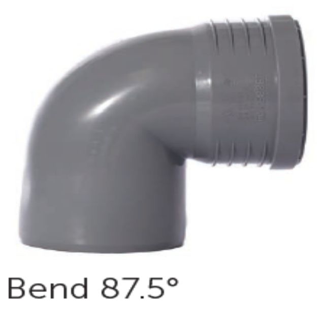 PVC/PP - 50mm Elbow 87.5 Degrees Push Fit PP