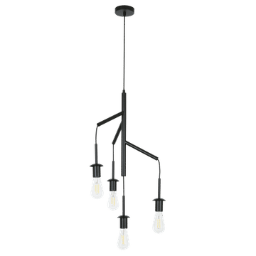 Zebbies Lighting Vine 4 Light Matt Black Pendant