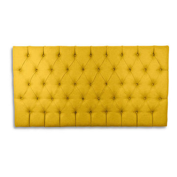 Ella Deep Buttoned Velvet Headboard - Queen