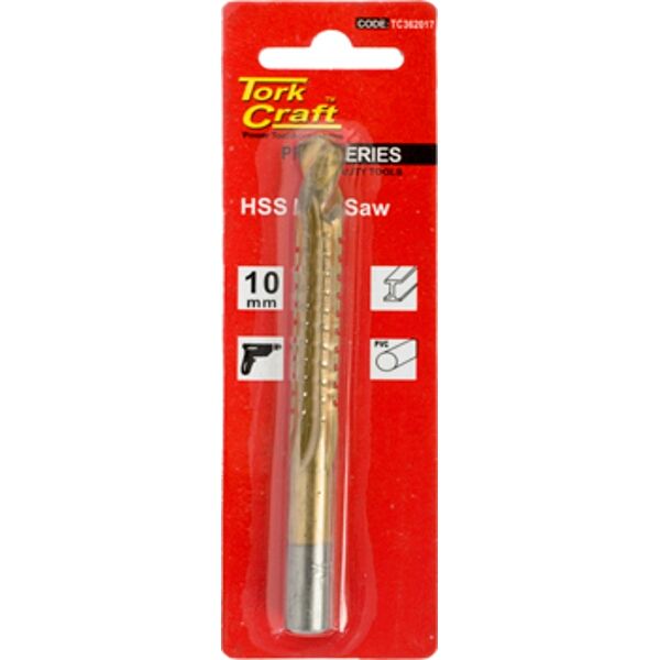 Drill Saw 10Mm Tin. Coated Carded