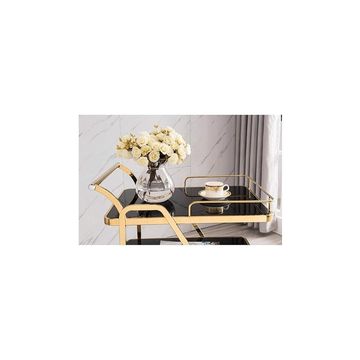 QandAHome-Gold Serving Cart