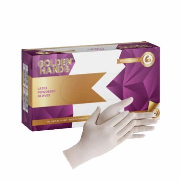 LATEX EXAMINATION POWDERED GLOVES 100/BOX - LARGE